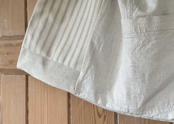 Adjustable Bow Shoulder Bag- Patchwork Linen