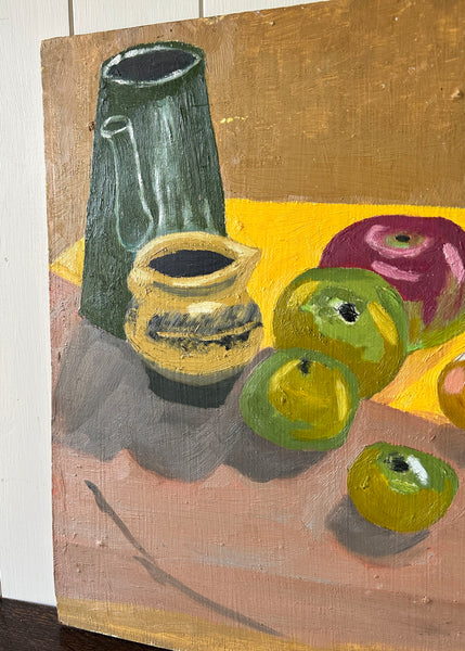 Apples Still Life Oil on Board