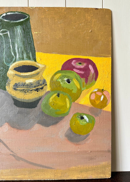 Apples Still Life Oil on Board