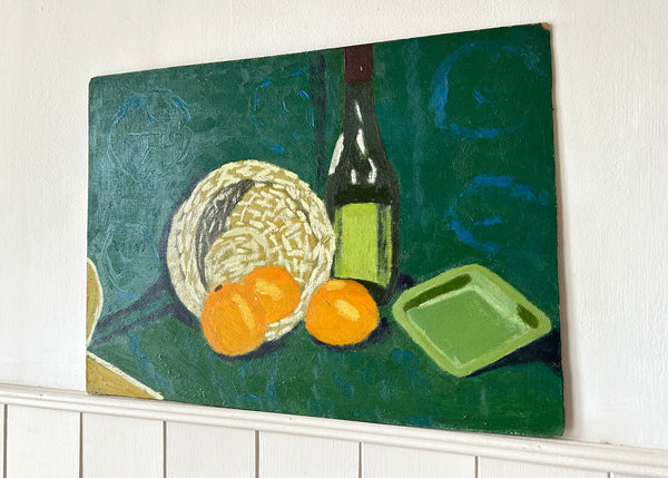 Modernist Tablescape Oil on Board