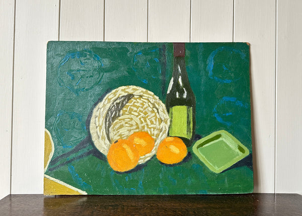 Modernist Tablescape Oil on Board