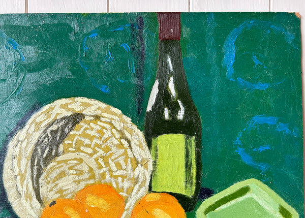 Modernist Tablescape Oil on Board