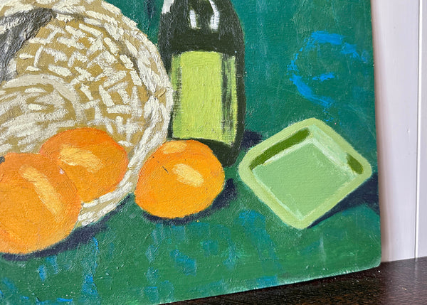 Modernist Tablescape Oil on Board