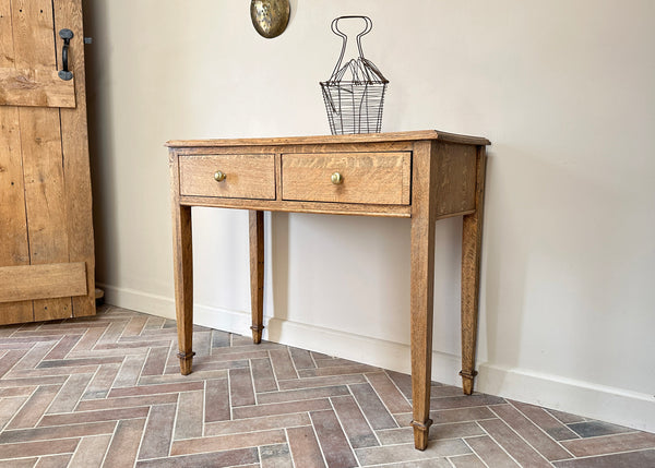 Tiger Oak Console Table