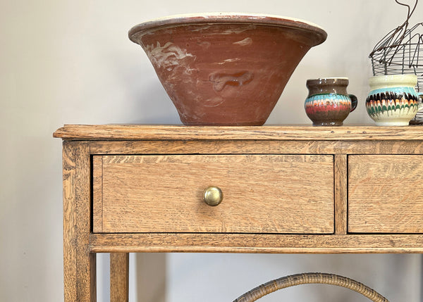 Tiger Oak Console Table