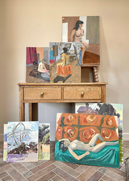 Female Nude Portrait Painting