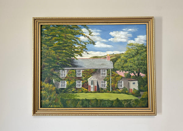 Cottage Oil Painting on Board