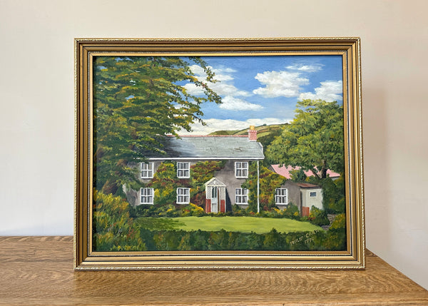 Cottage Oil Painting on Board
