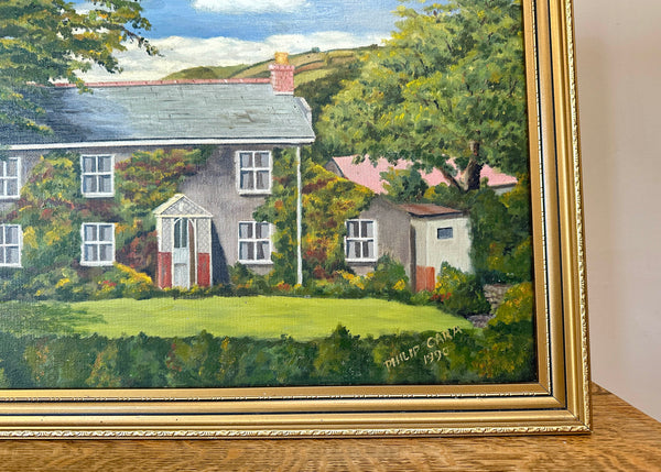 Cottage Oil Painting on Board