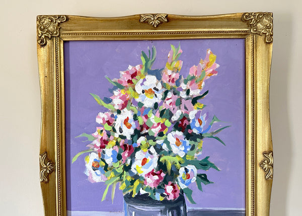 Expressionist Floral Oil Painting