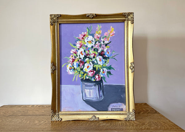 Expressionist Floral Oil Painting