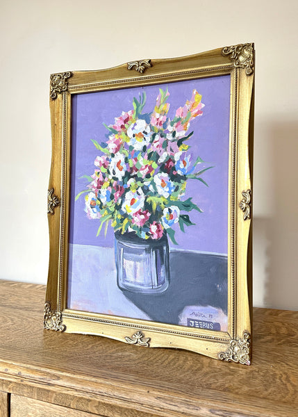 Expressionist Floral Oil Painting