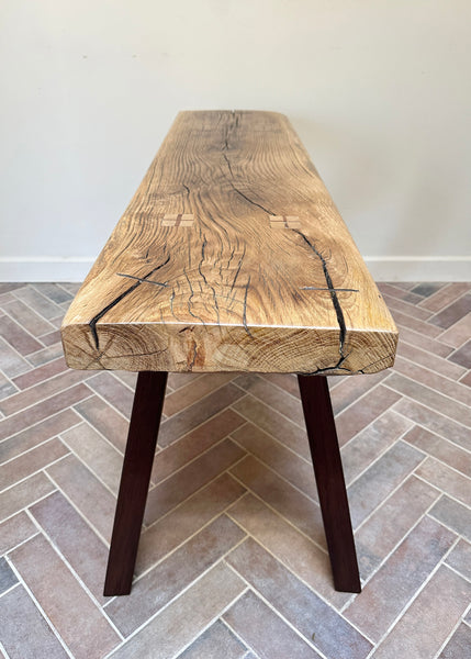 Jointed Oak Pig Bench