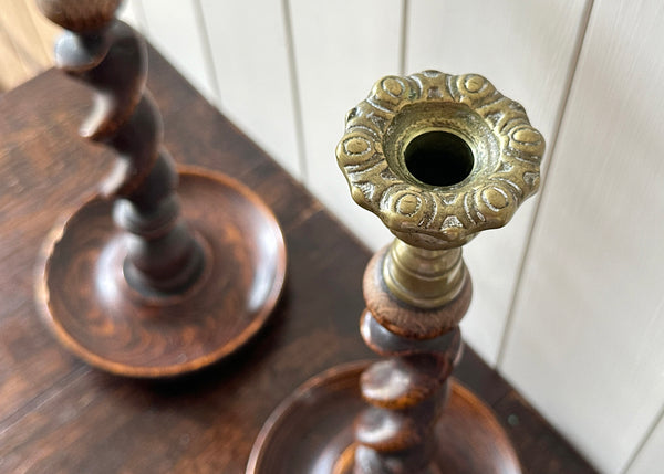 Pair of Barley Twist Candlesticks