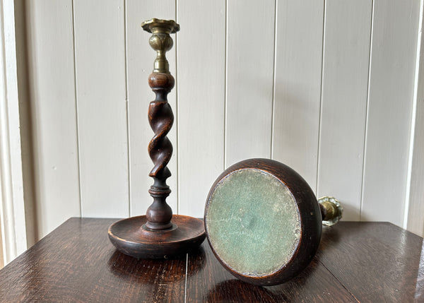 Pair of Barley Twist Candlesticks