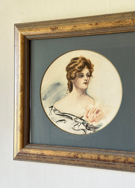 Elegant Lady Portrait Painting