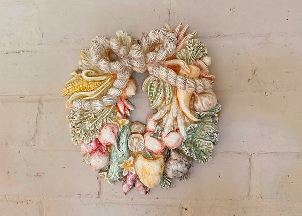 Ceramic Vegetable Harvest Wreath