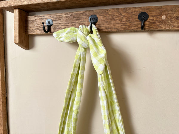 Repurposed Gingham Tablecloth Bow Bag