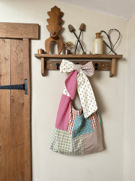 Patchwork Bow Bag - Adjustable Tote
