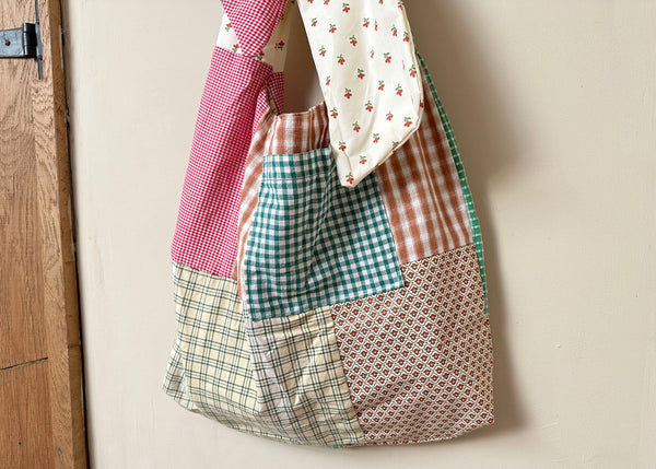 Patchwork Bow Bag - Adjustable Tote