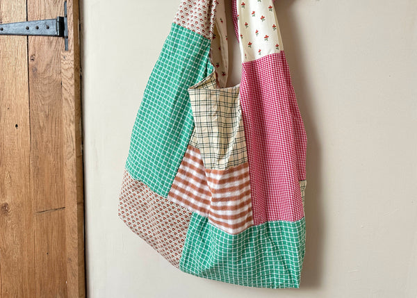 Patchwork Bow Bag - Adjustable Tote