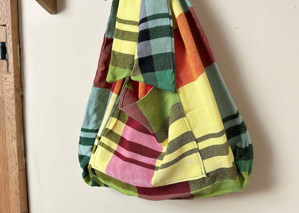 Repurposed Vintage Tablecloth Bow Bag