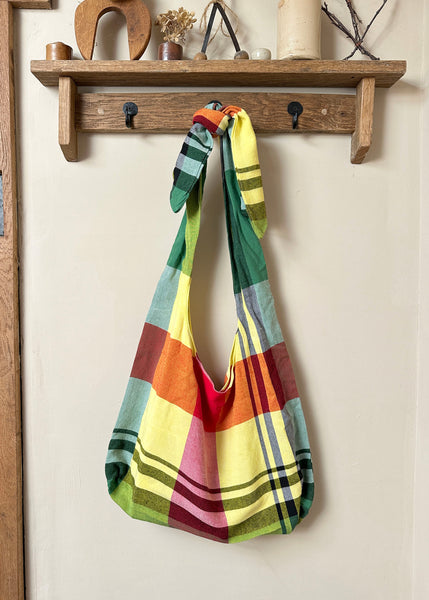 Repurposed Vintage Tablecloth Bow Bag