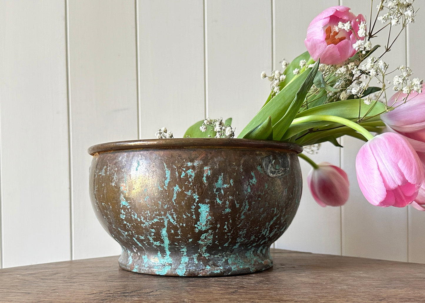 Verdigris Copper Planter