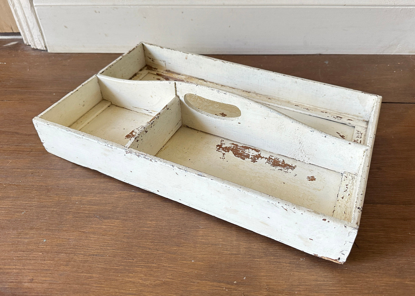Rustic Wood Cutlery Tray