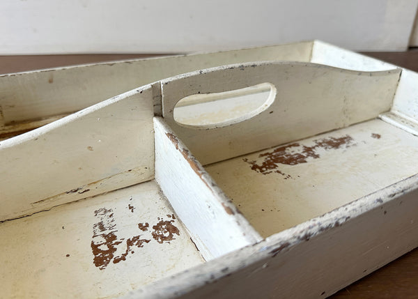 Rustic Wood Cutlery Tray