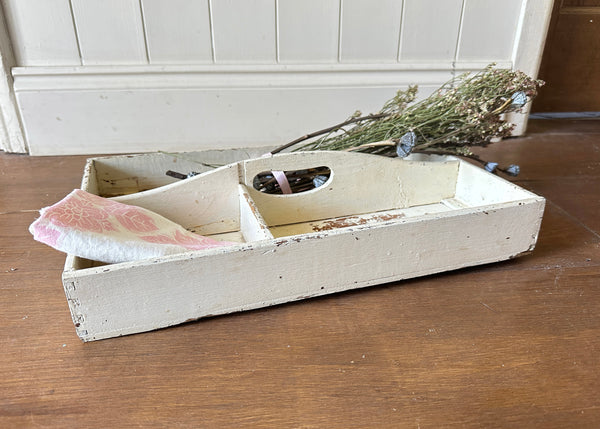Rustic Wood Cutlery Tray