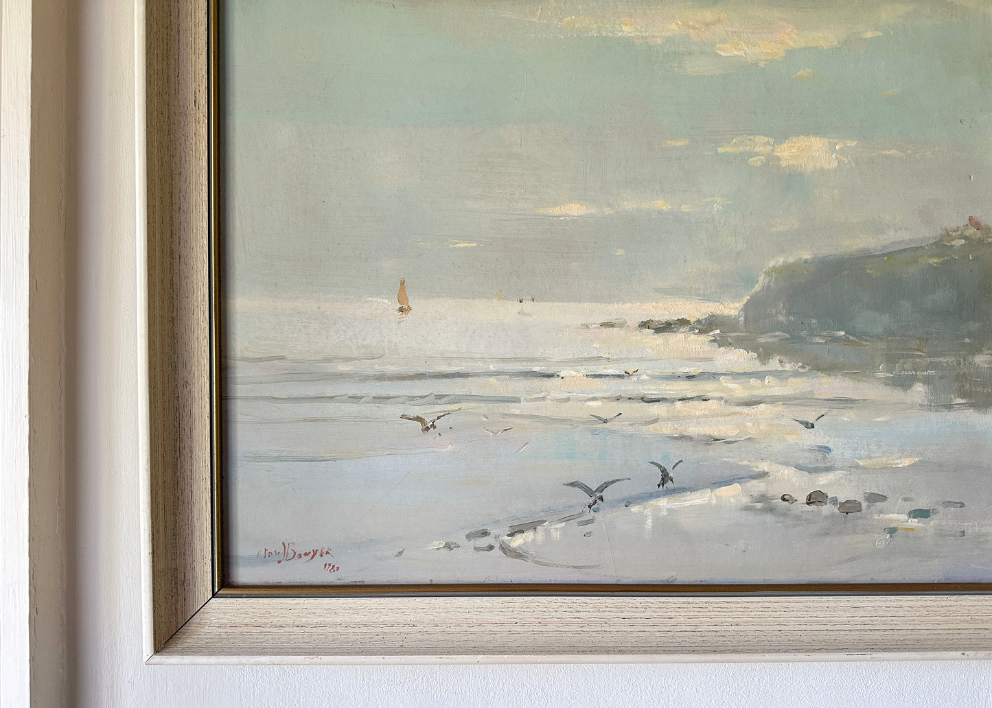 Impressionist Beach Oil Painting
