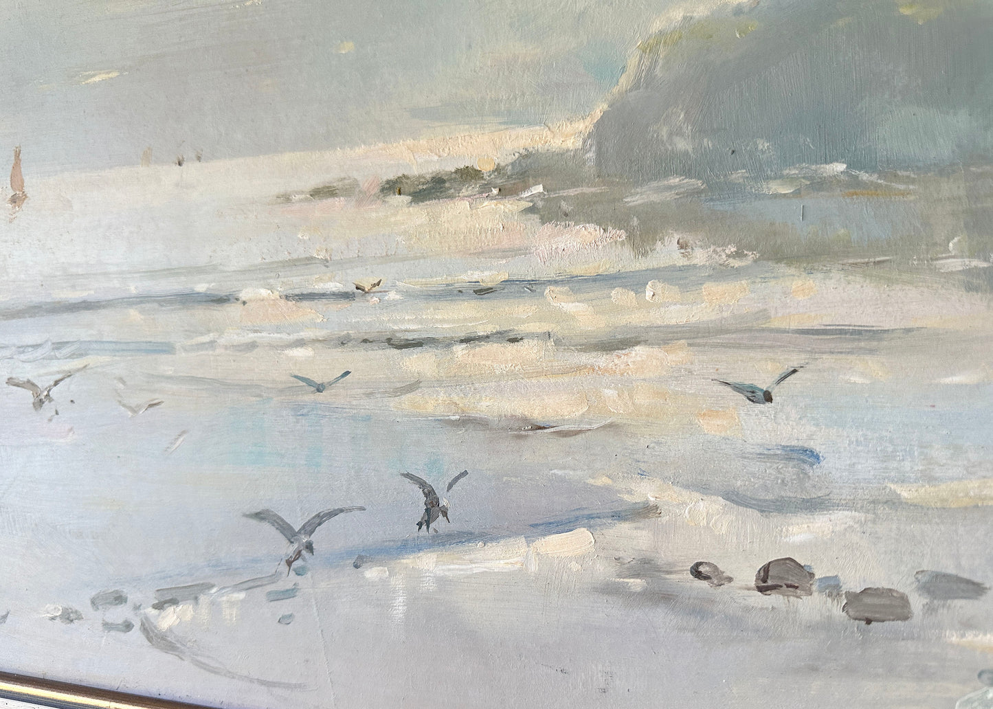Impressionist Beach Oil Painting