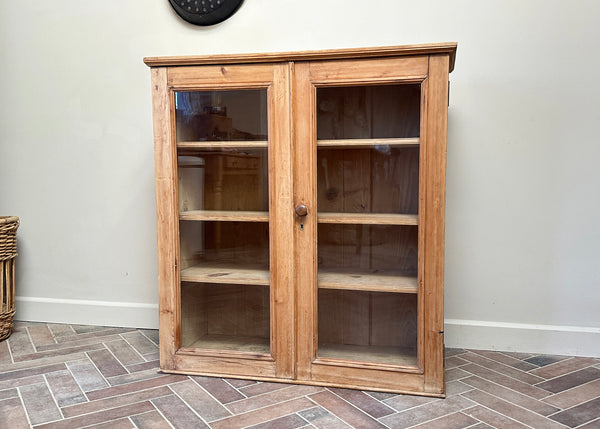 Glazed Pitch Pine Cabinet
