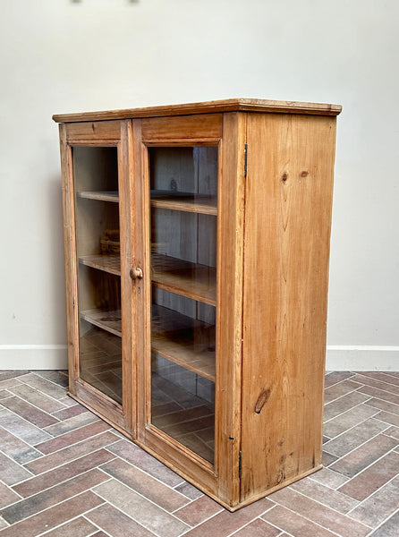 Glazed Pitch Pine Cabinet