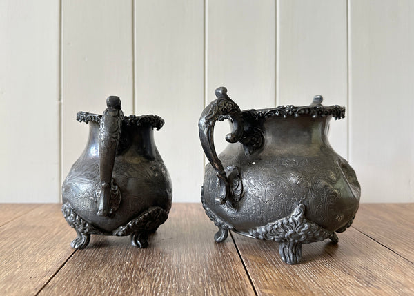 Victorian Sugar Pot & Milk Creamer