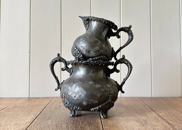 Victorian Sugar Pot & Milk Creamer