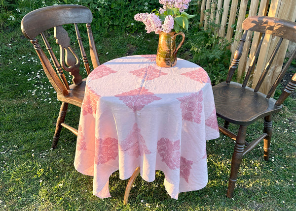 Wild Rose - Reworked Tablecloth