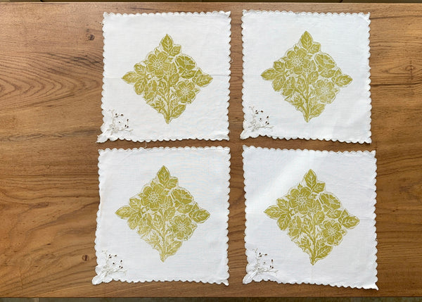 Wild Rose- x4 Reworked Napkins