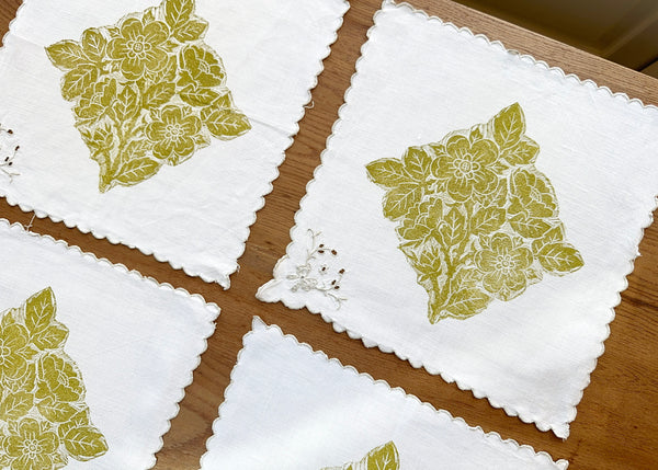 Wild Rose- x4 Reworked Napkins