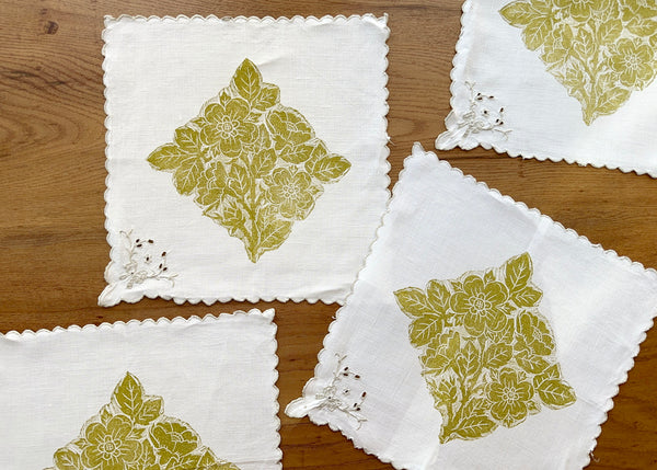 Wild Rose- x4 Reworked Napkins