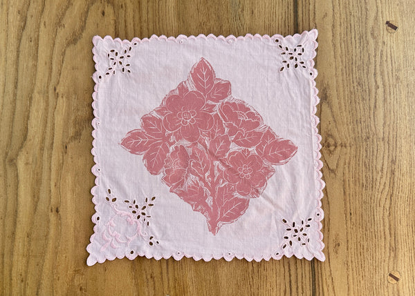 Pink Wild Rose- x4 Reworked Napkins