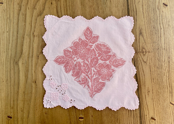 Pink Wild Rose- x4 Reworked Napkins