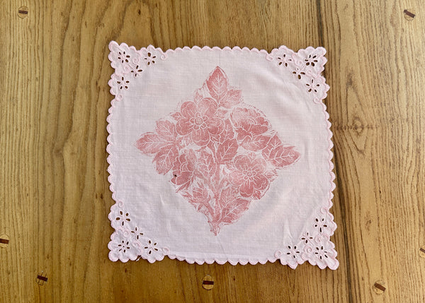 Pink Wild Rose- x4 Reworked Napkins