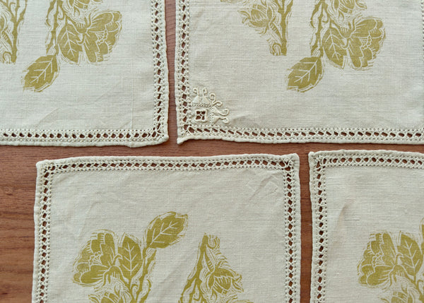 Simple Rose- x6 Reworked Napkins