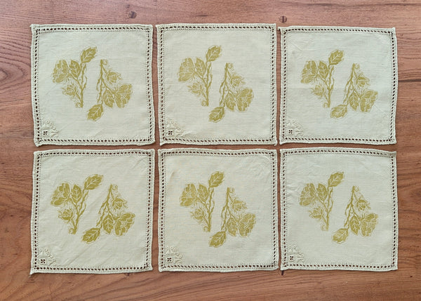 Simple Rose- x6 Reworked Napkins