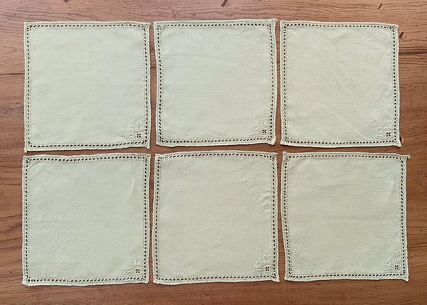 Simple Rose- x6 Reworked Napkins