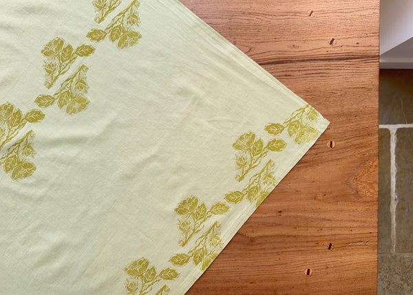 Simple Rose- Reworked Tray Cloth