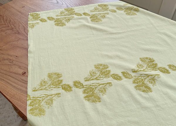 Simple Rose- Reworked Tray Cloth