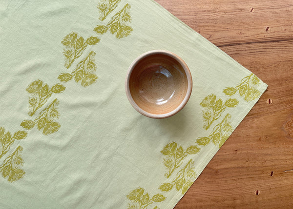 Simple Rose- Reworked Tray Cloth